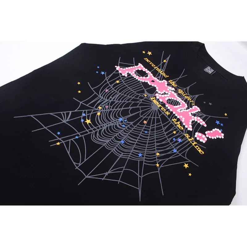 T-shirt classique rose et noir