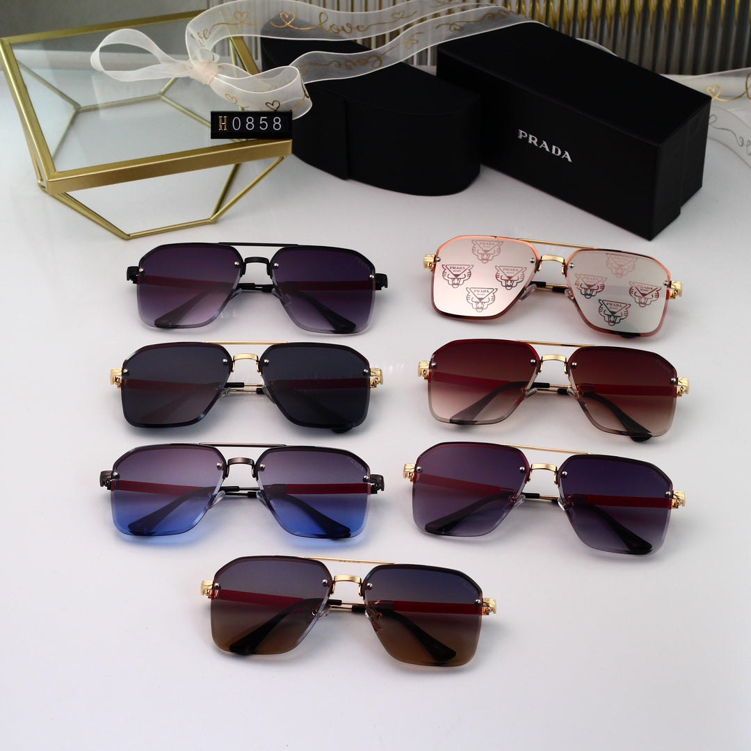 Goldfarbene Sonnenbrille mit dünnem Rahmen