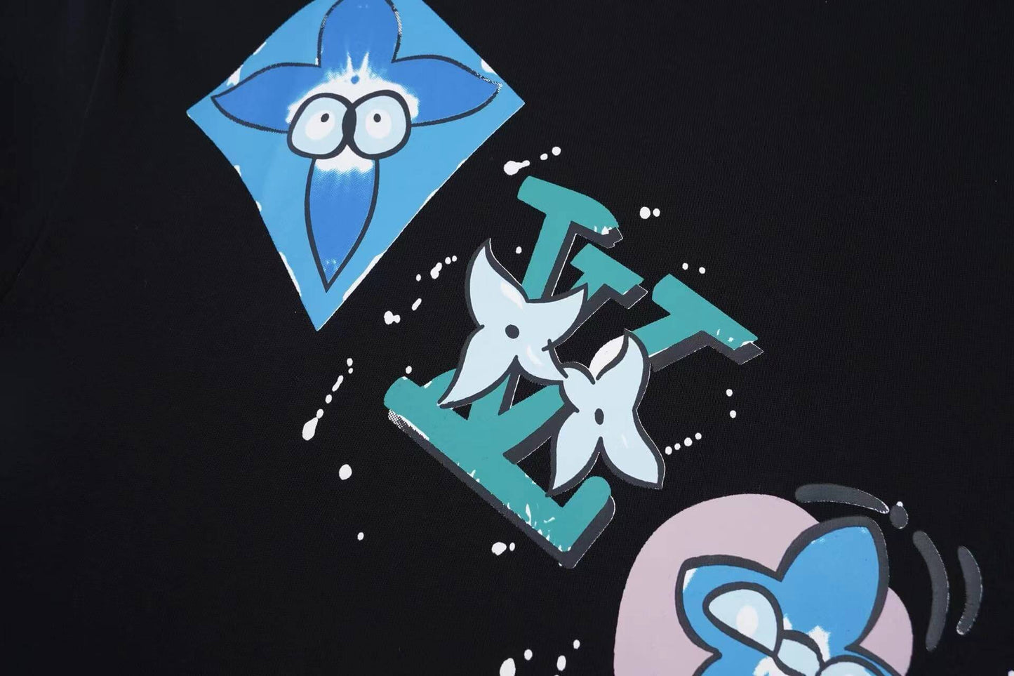 T-shirt imprimé éclaboussures d'encre