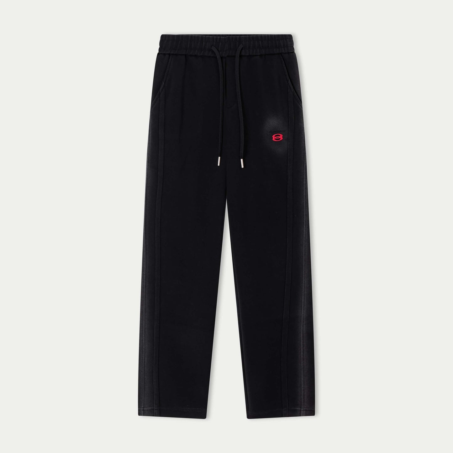 Red Circle Embroidered Pants