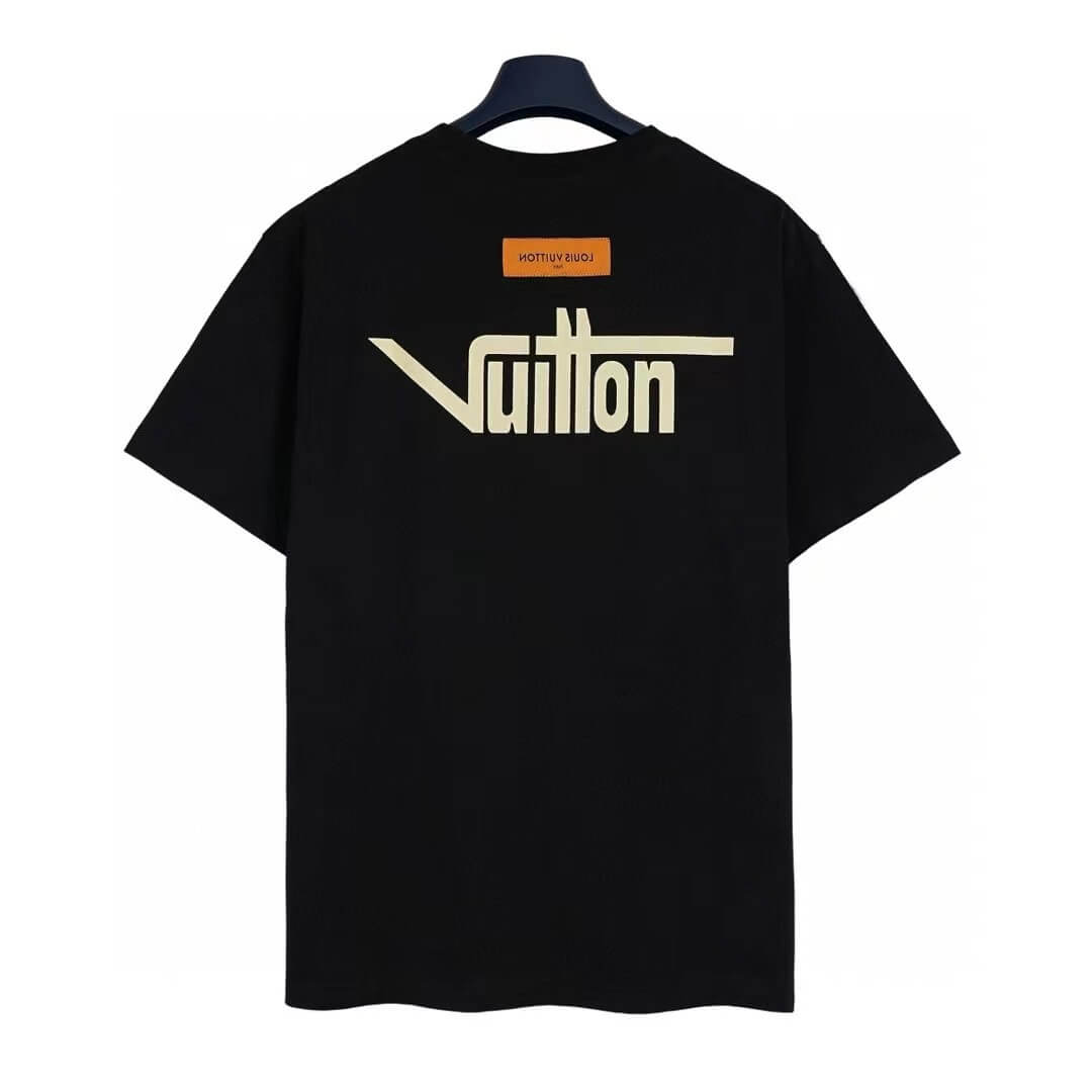 T-shirt imprimé lettre jaune