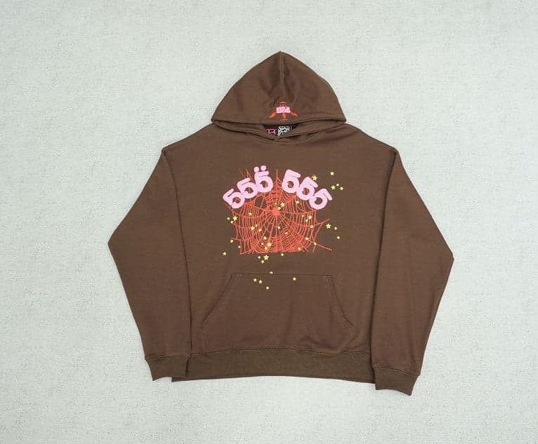 Sweat à capuche marron classique avec numéro