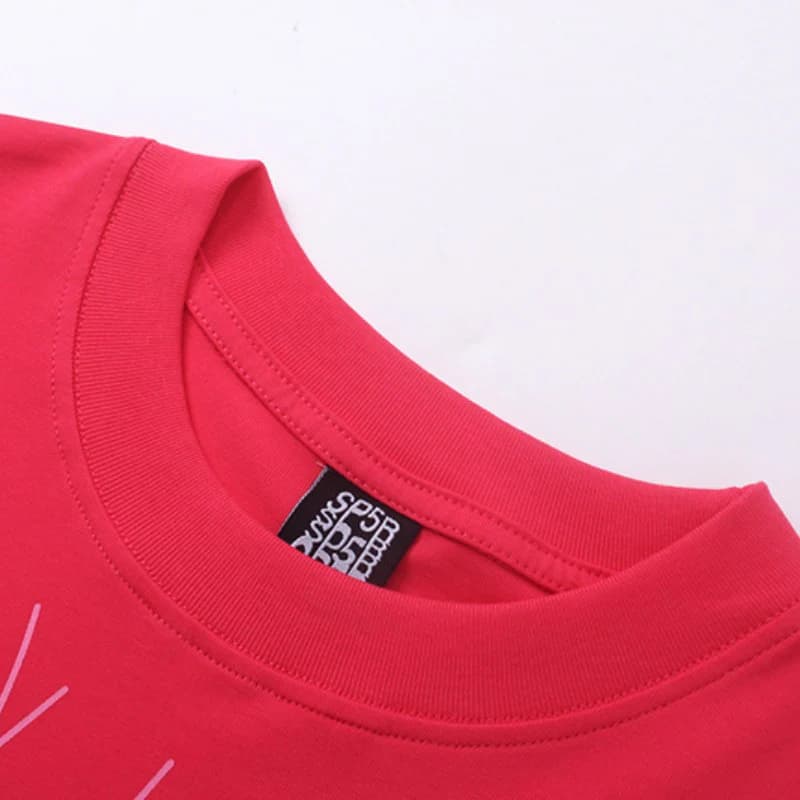 T-shirt classique rose et noir