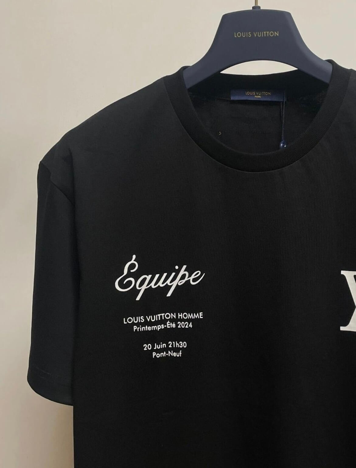 T-shirt classique à imprimé lettres avant et arrière