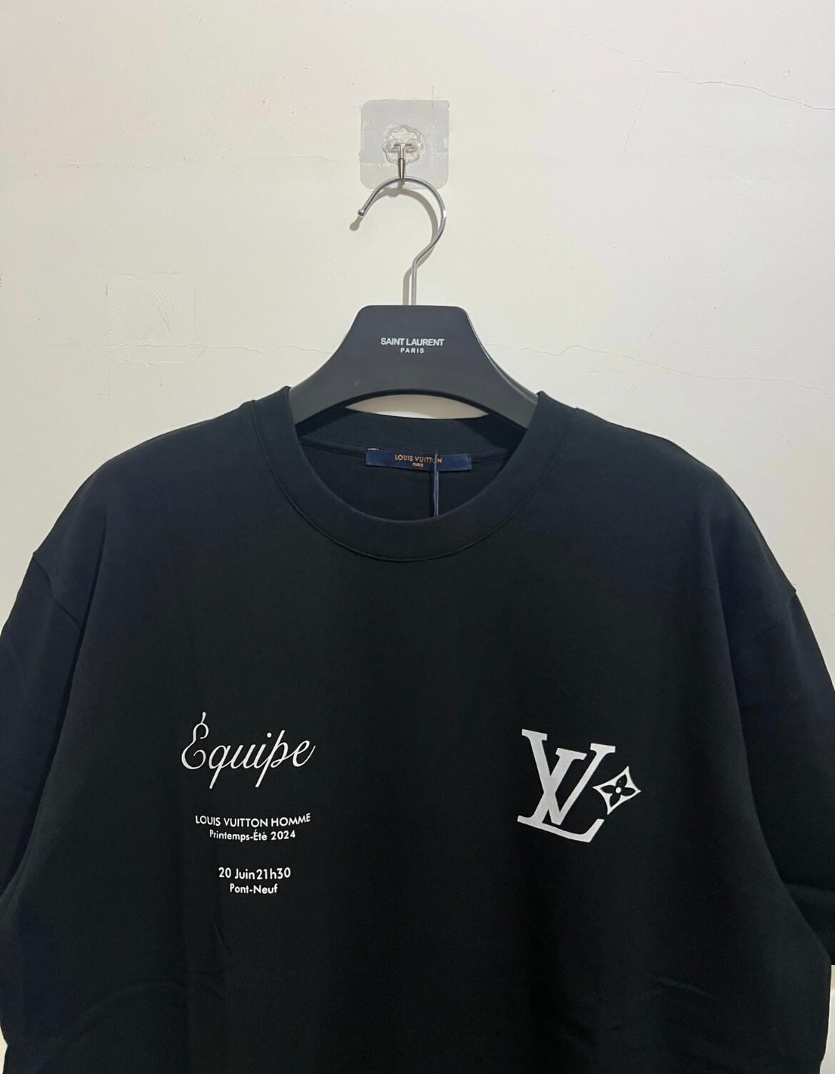 T-shirt classique à imprimé lettres avant et arrière