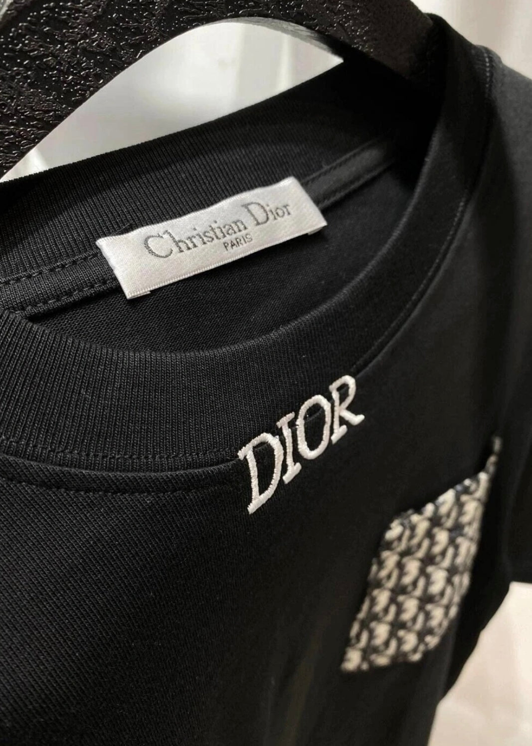 Pocket All-Over Embroidered T-Shirt