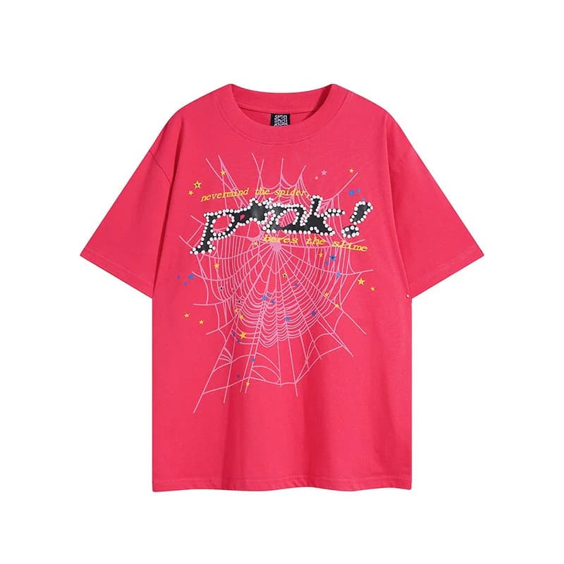 T-shirt classique rose et noir
