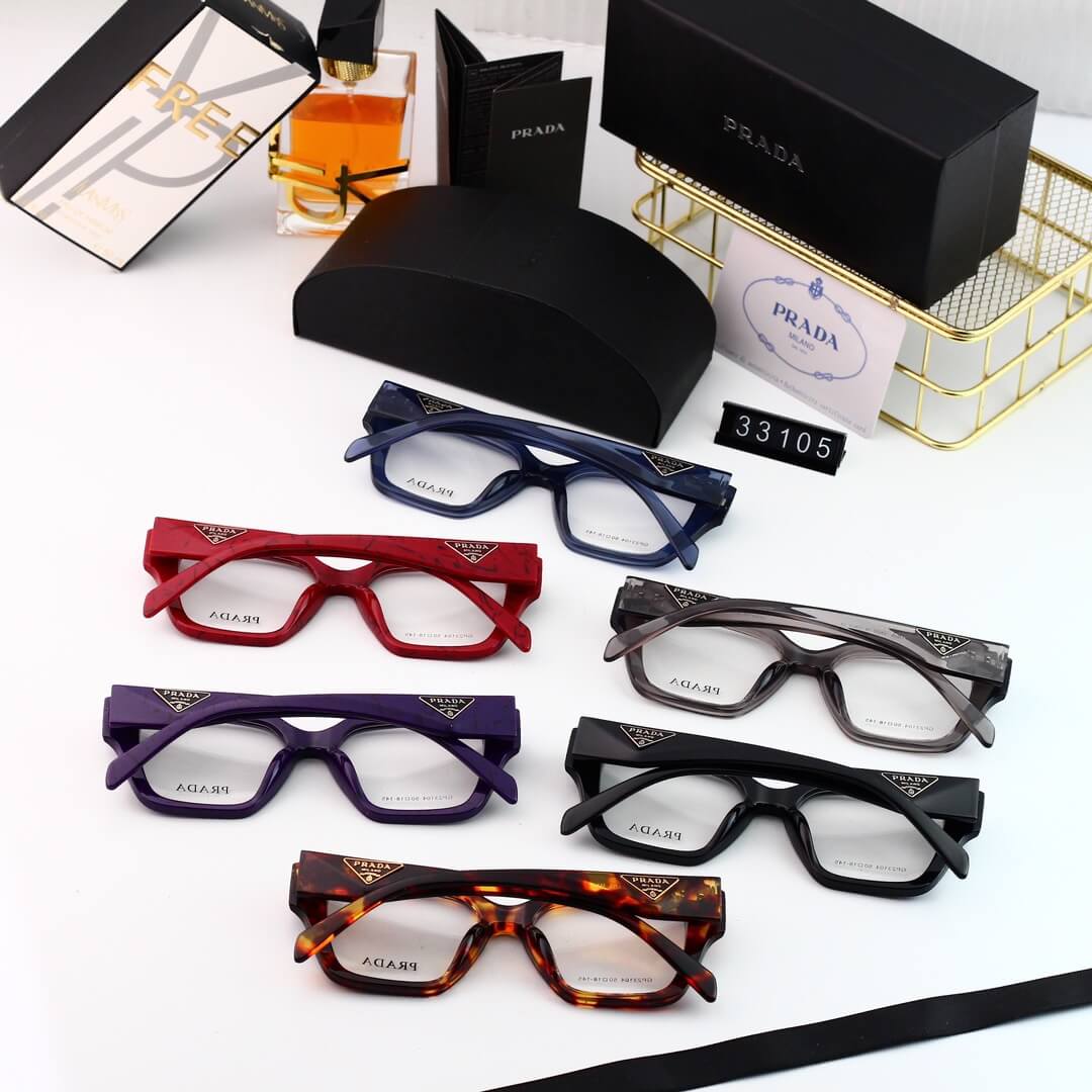 Lunettes unies à monture large et simple et tendance