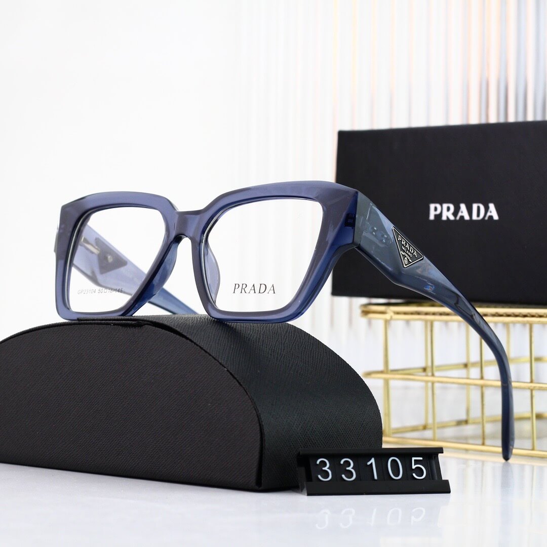 Lunettes unies à monture large et simple et tendance