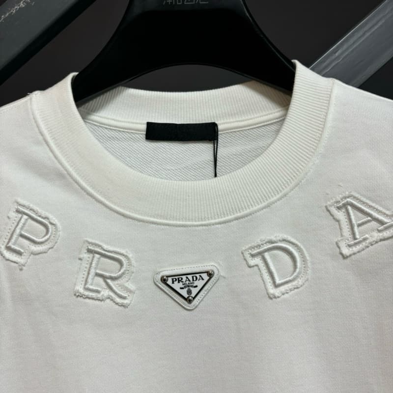 Classic Triangle Logo Cotton Embroidery Sweatshirt