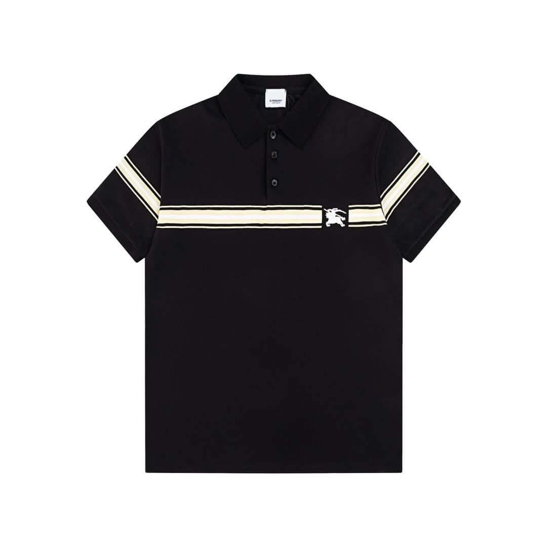 Polo rayé avec broderie Warhorse