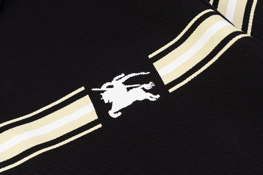 Polo rayé avec broderie Warhorse