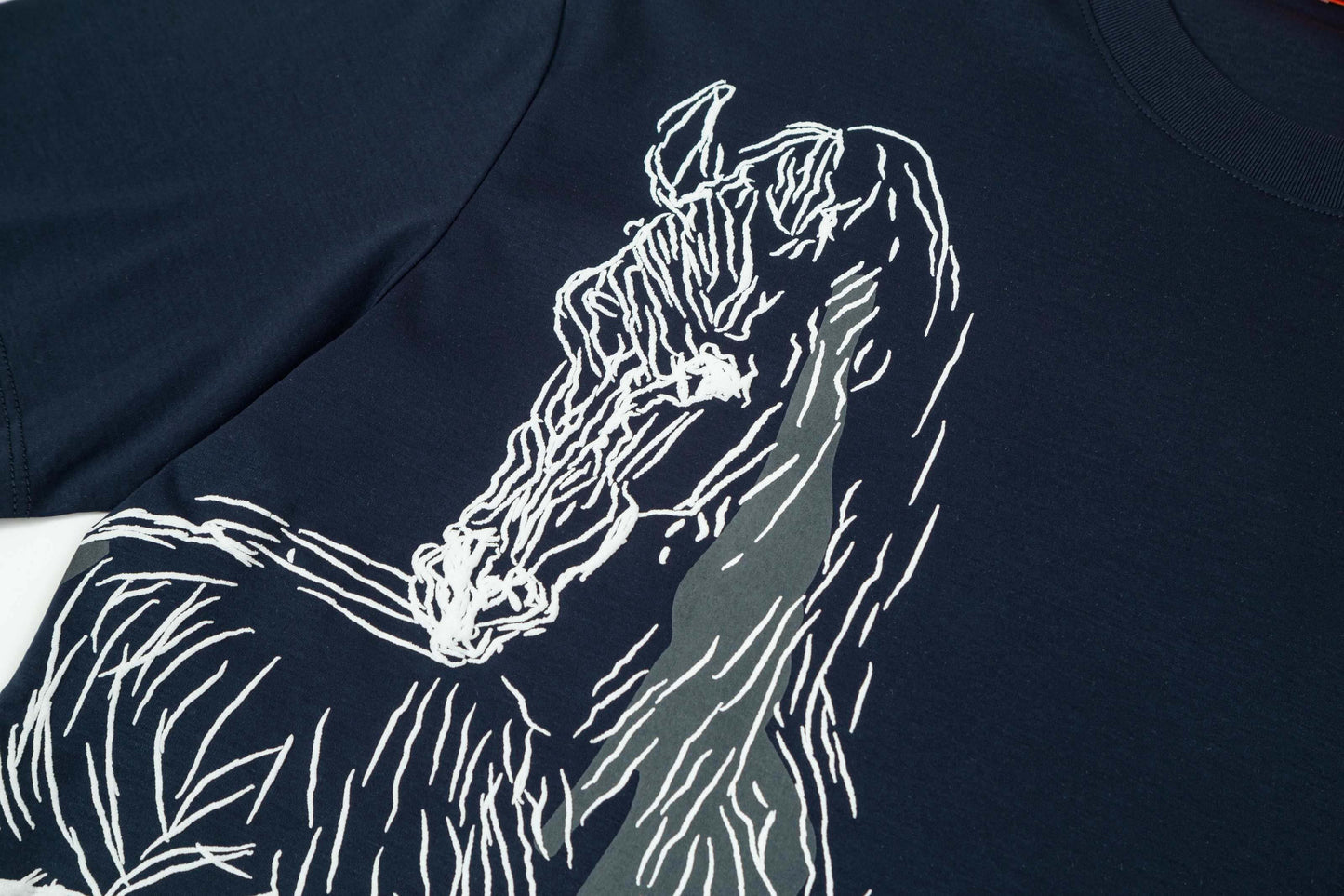 T-shirt brodé cheval