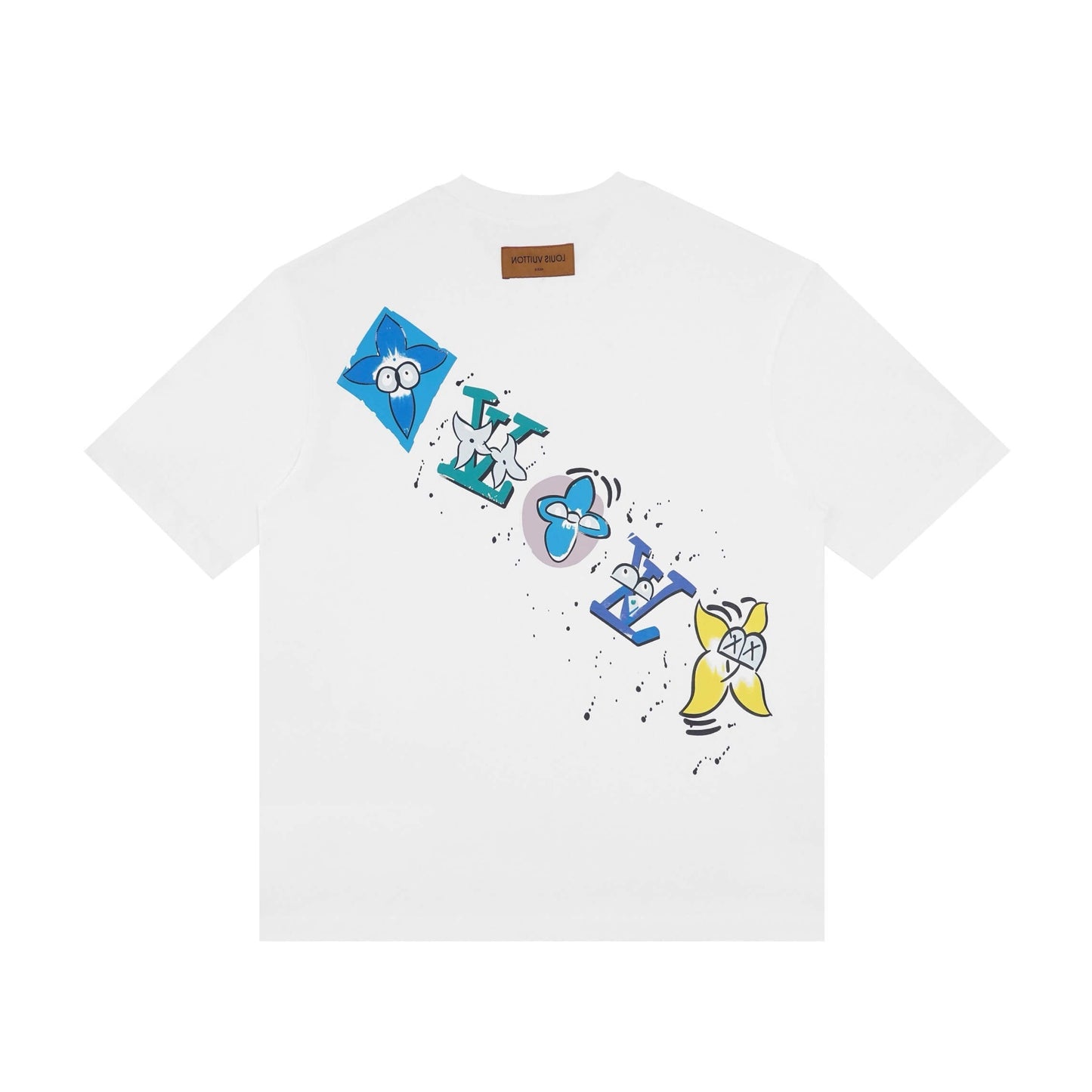 T-shirt imprimé éclaboussures d'encre