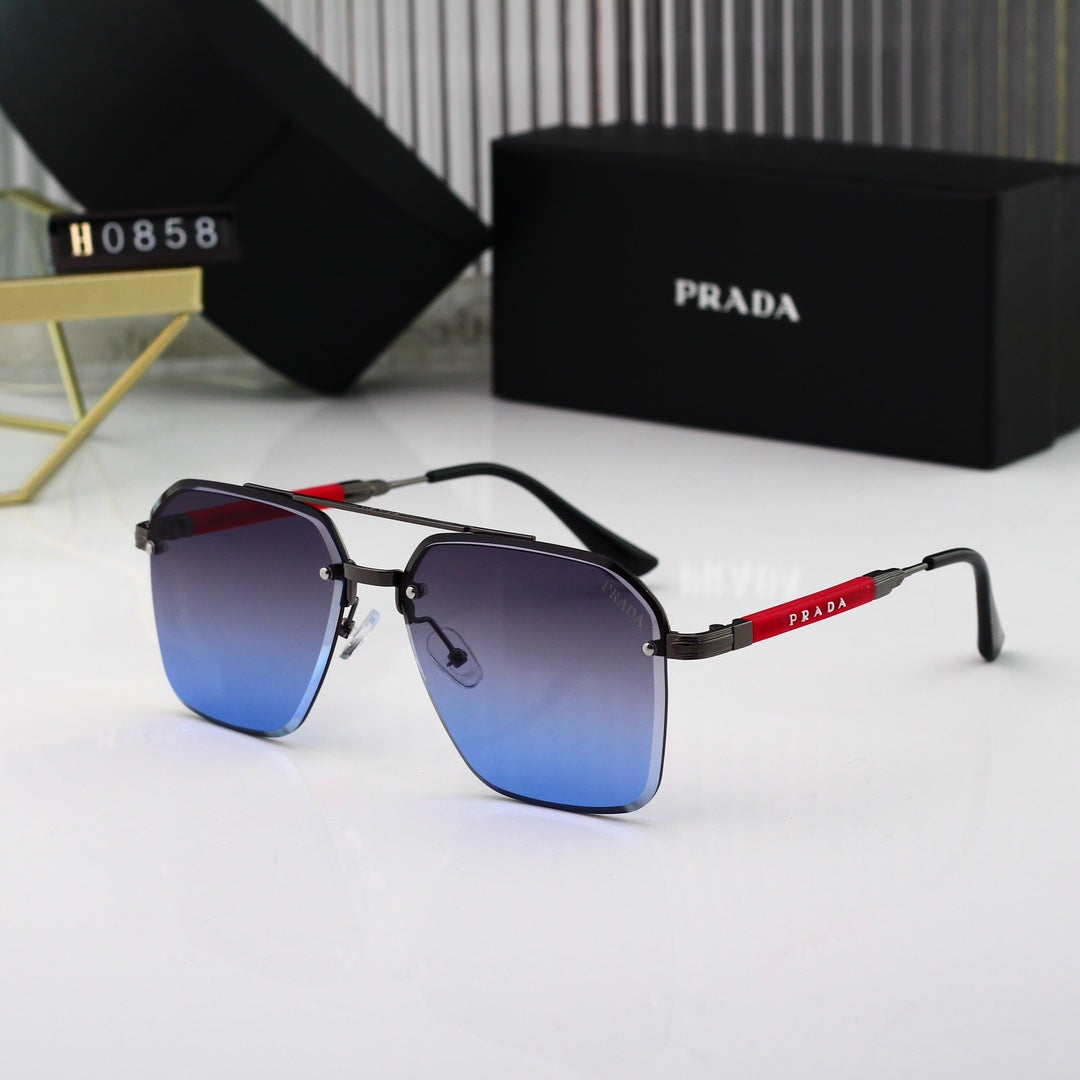 Goldfarbene Sonnenbrille mit dünnem Rahmen
