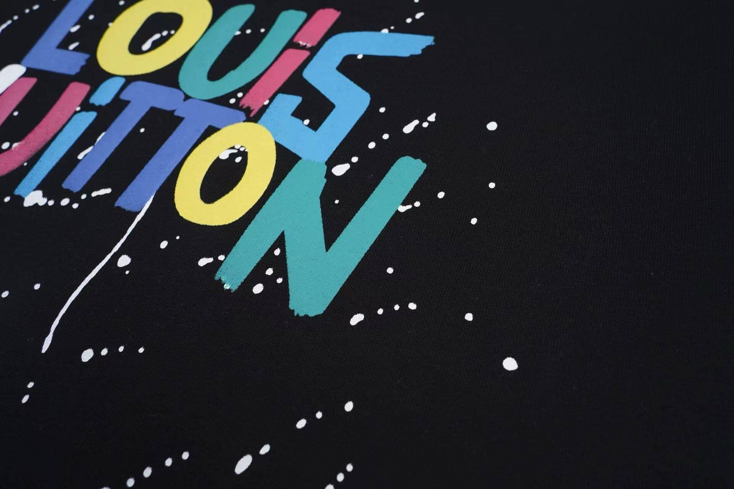 T-shirt imprimé éclaboussures d'encre