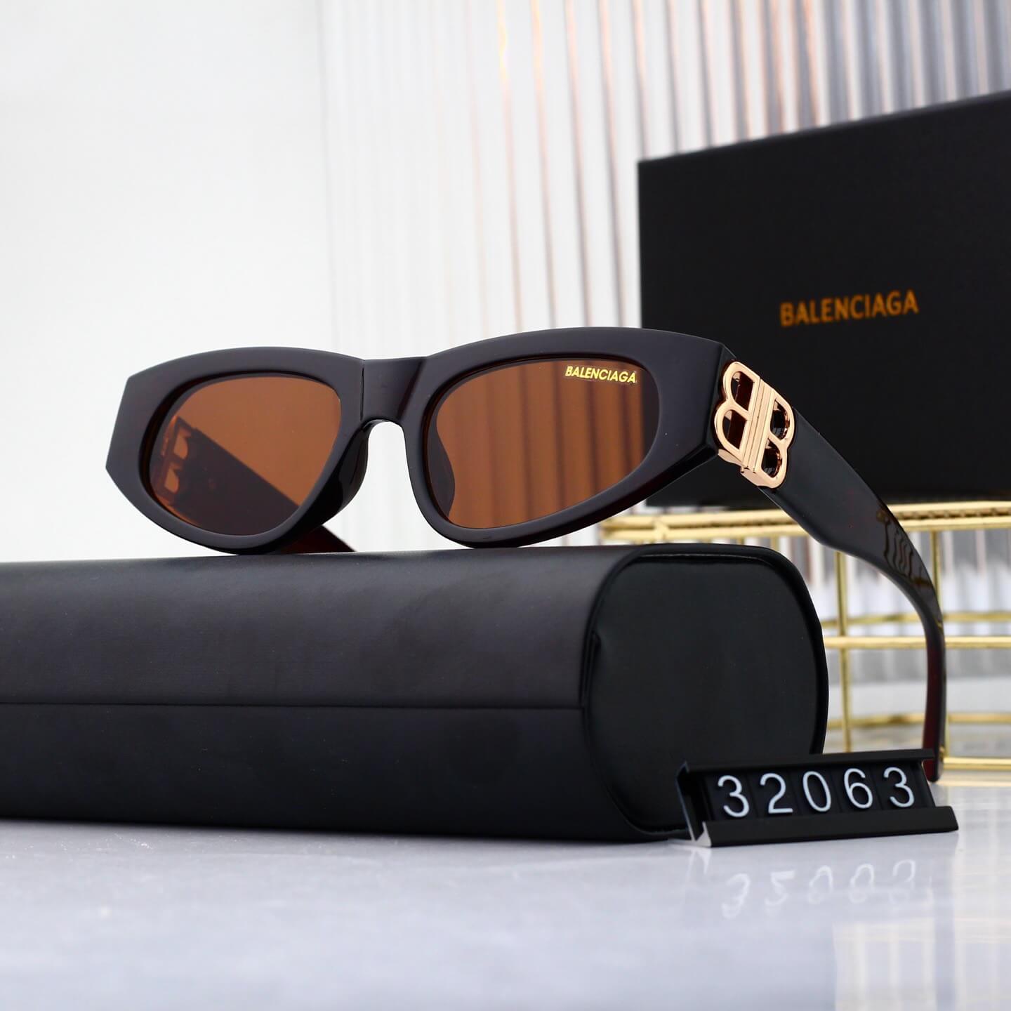 Lunettes de soleil carrées creuses œil de chat chic