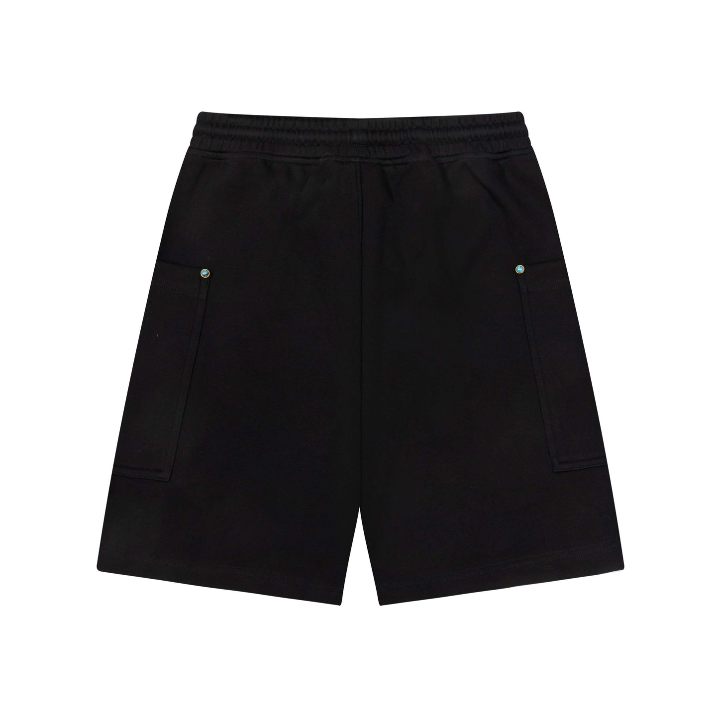 Türkisfarbene Shorts mit Schnallenakzent