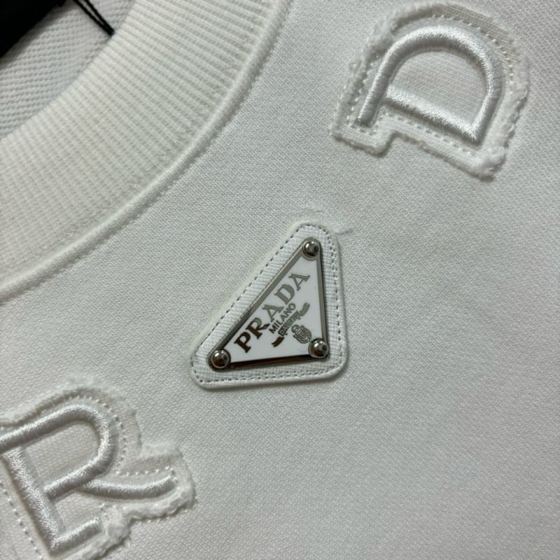 Classic Triangle Logo Cotton Embroidery Sweatshirt