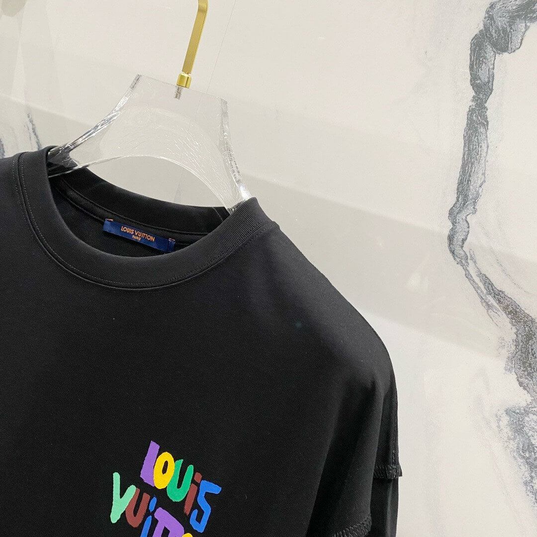 T-shirt imprimé lettres colorées