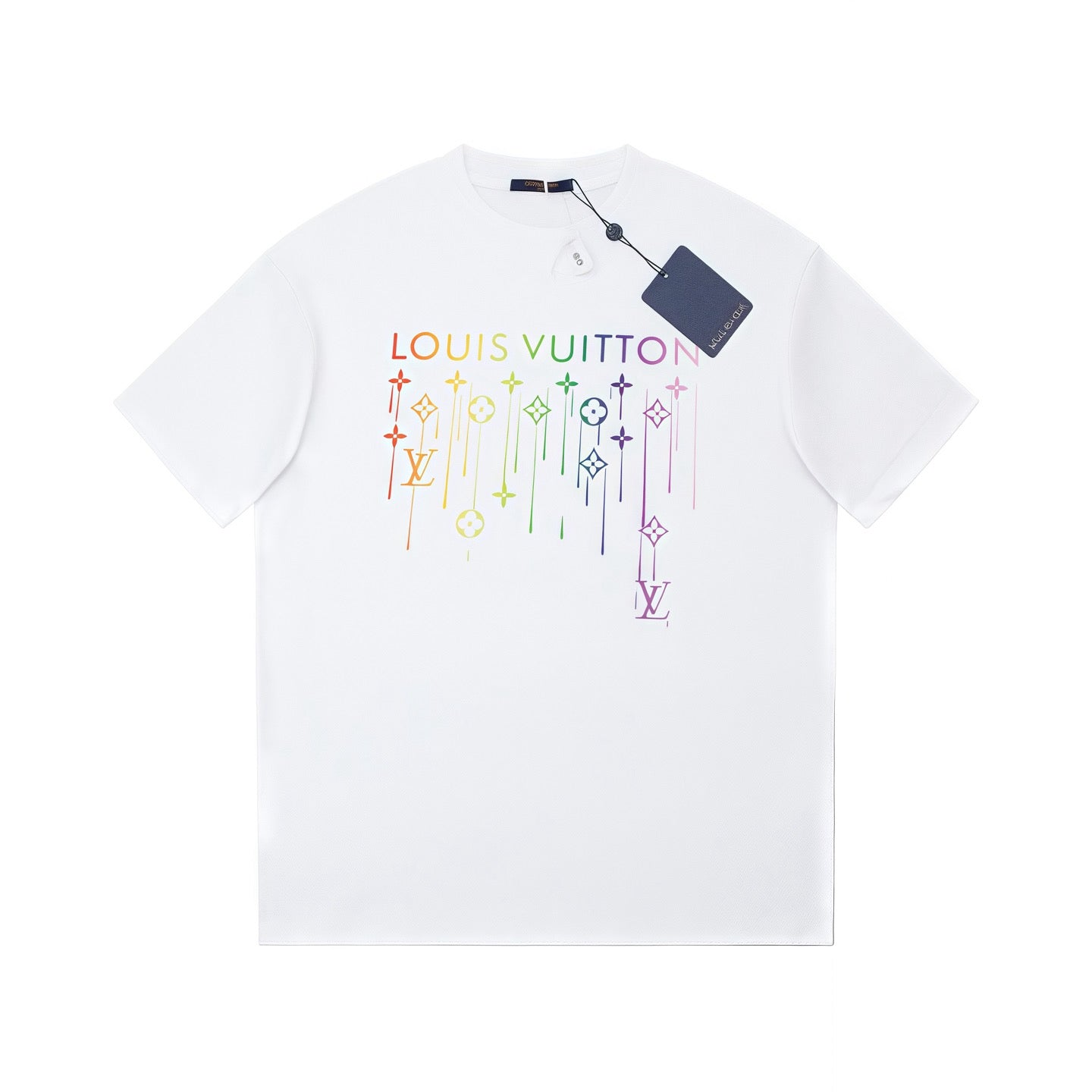T-shirt imprimé à pompons colorés