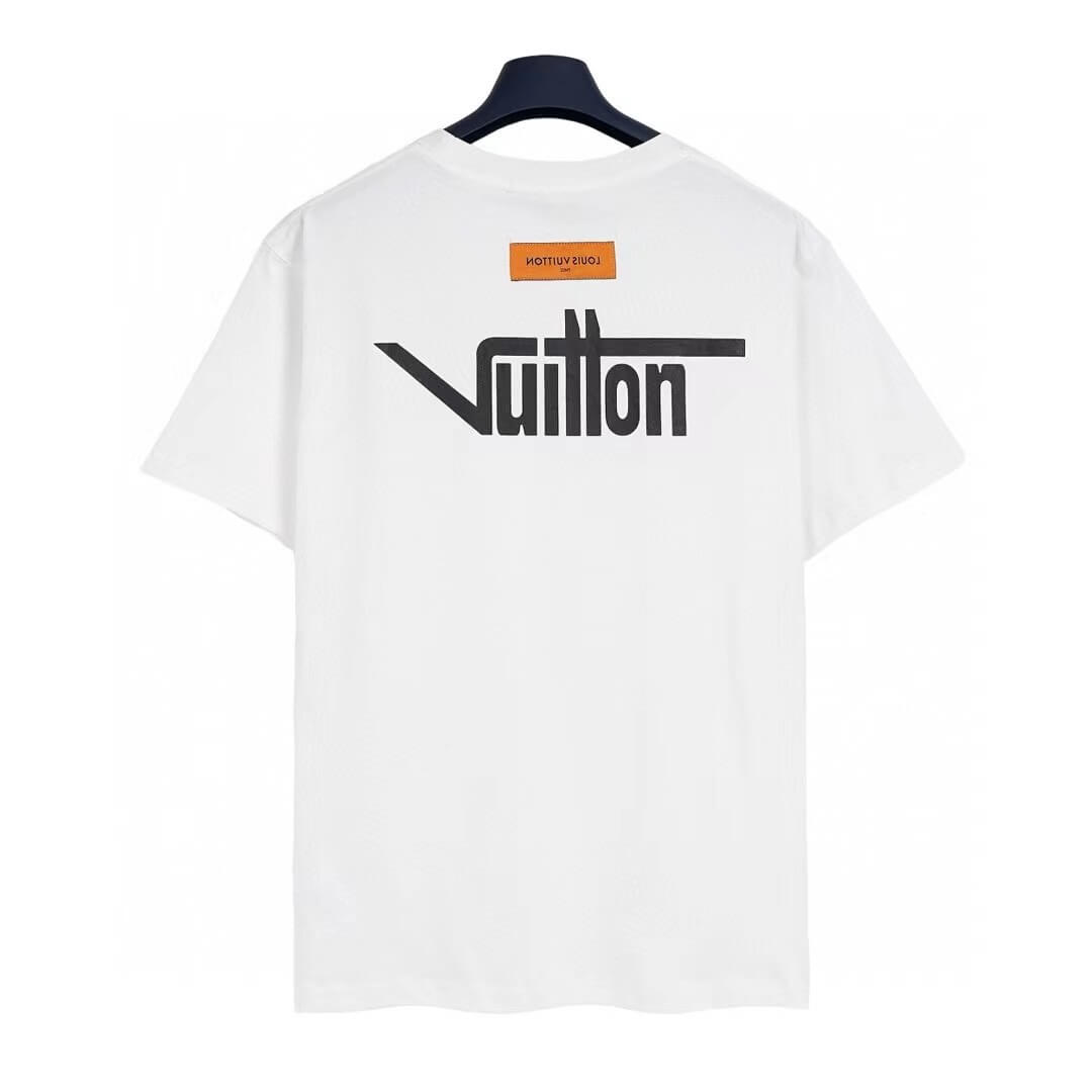 T-shirt imprimé lettre jaune