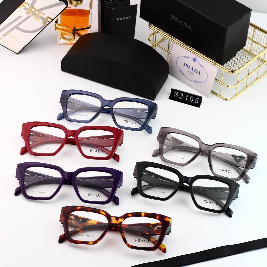 Lunettes unies à monture large et simple et tendance