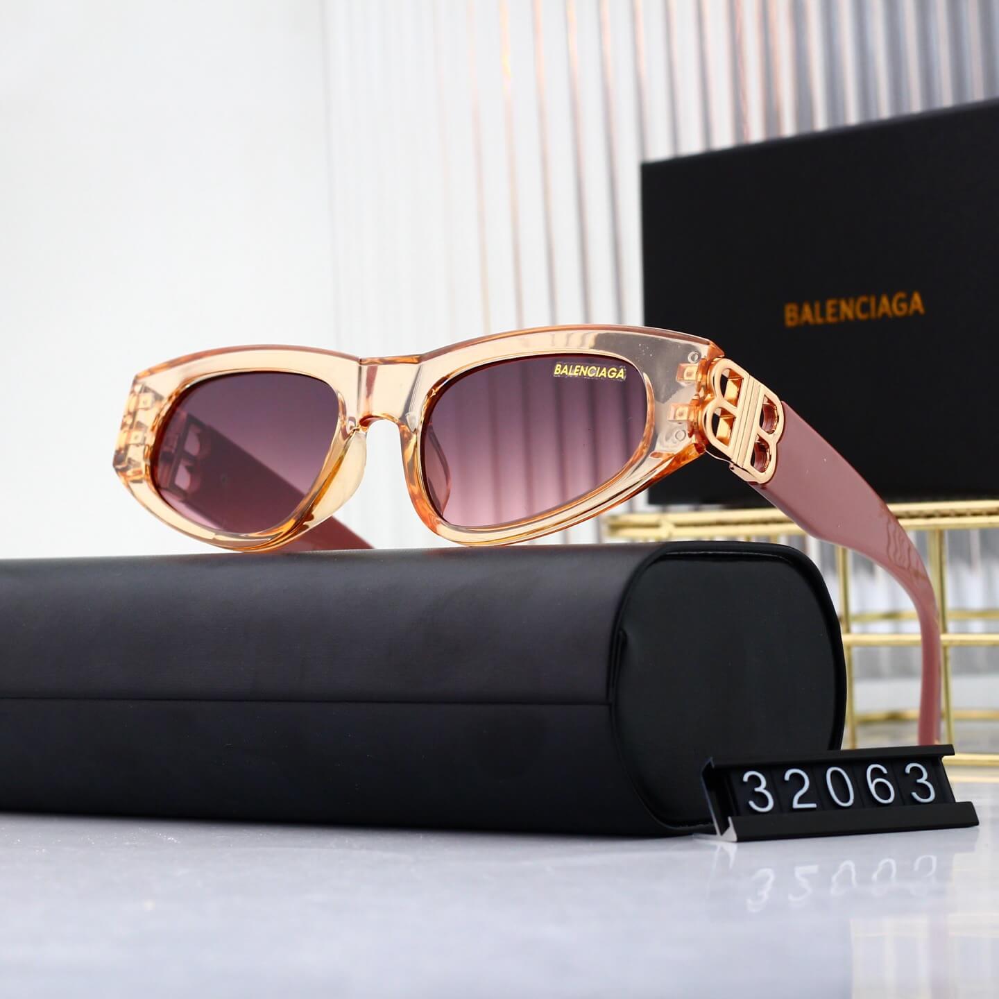 Lunettes de soleil carrées creuses œil de chat chic