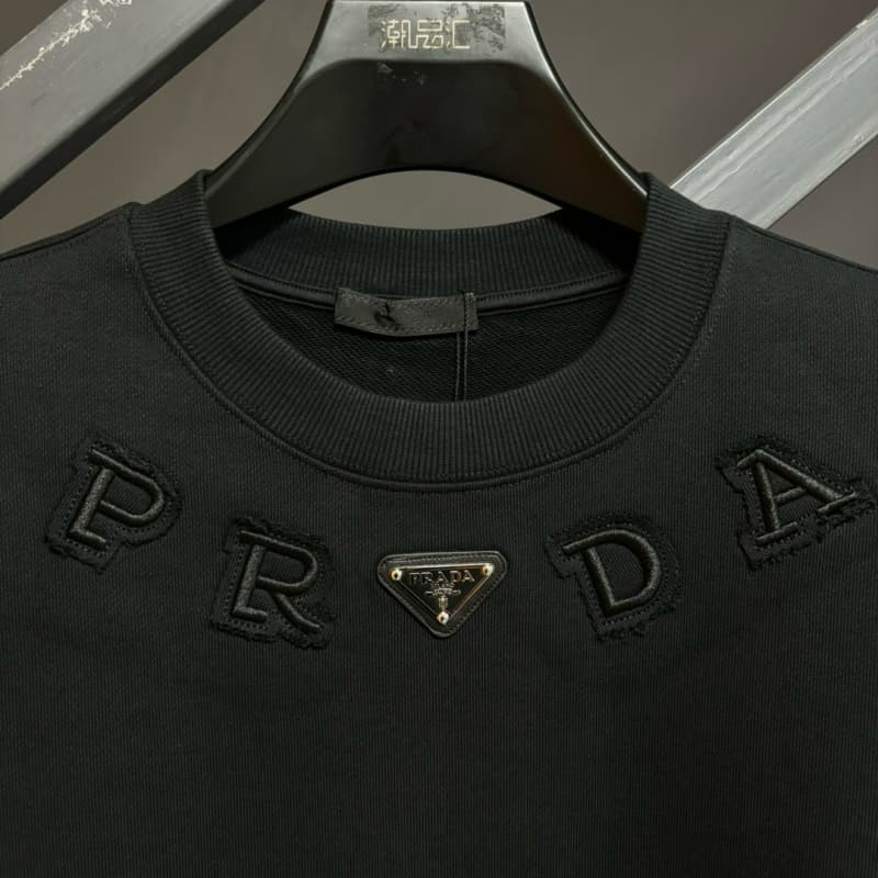Classic Triangle Logo Cotton Embroidery Sweatshirt