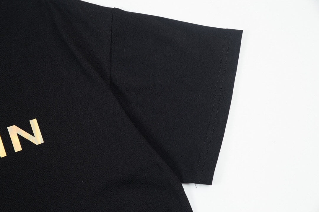 T-shirt imprimé lettre en aluminium