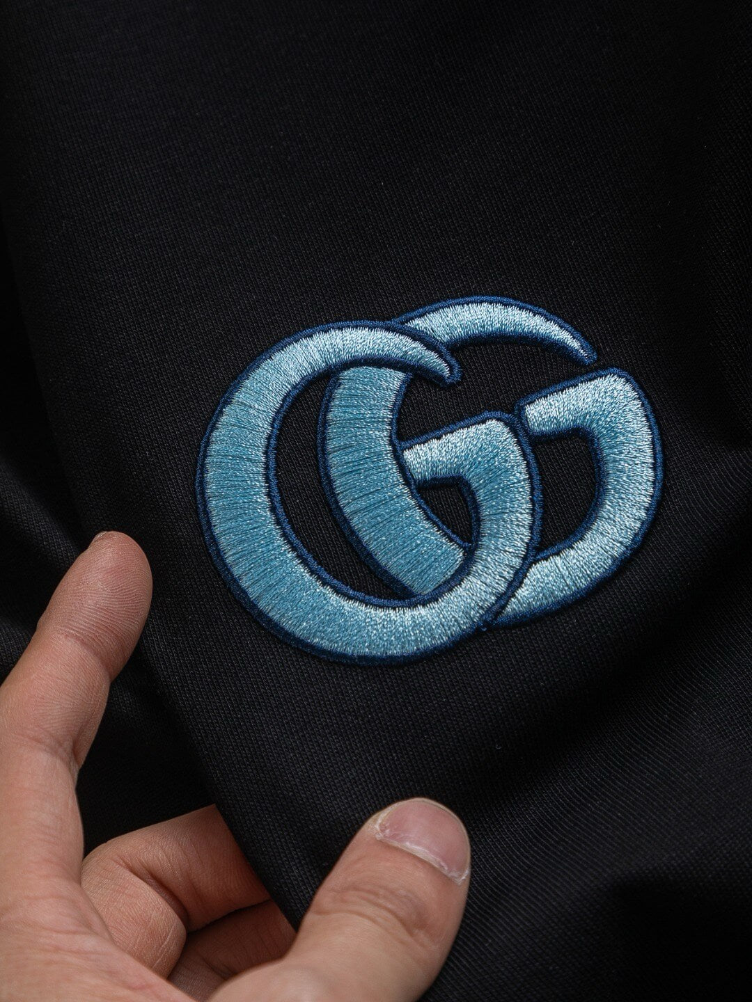 T-shirt brodé Double G sur la poitrine