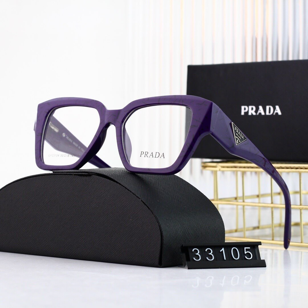 Lunettes unies à monture large et simple et tendance