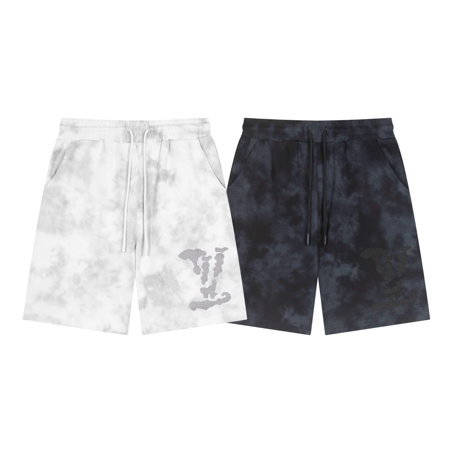 Short brodé à motif classique rendu