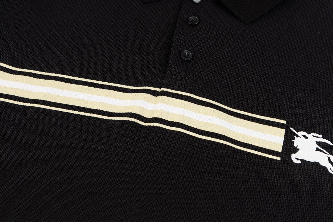 Polo rayé avec broderie Warhorse
