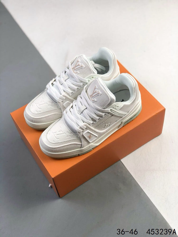 Baskets classiques blanches et vertes