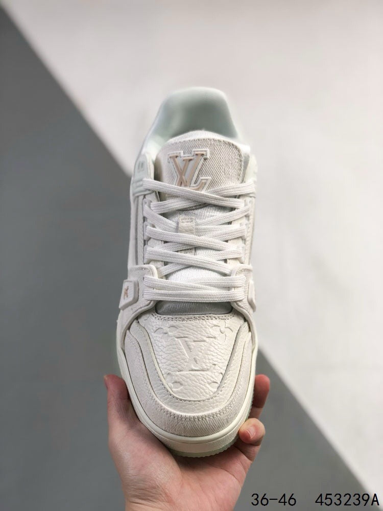 Baskets classiques blanches et vertes