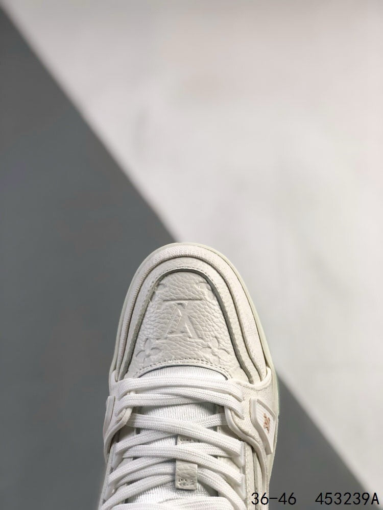 Baskets classiques blanches et vertes
