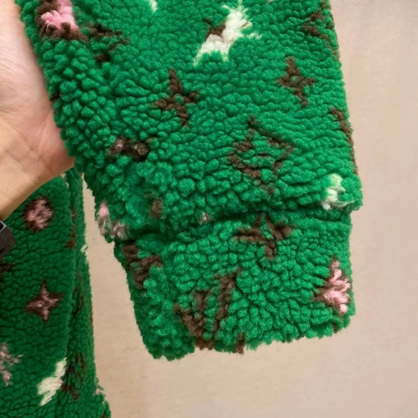 Grüne Lammfelljacke
