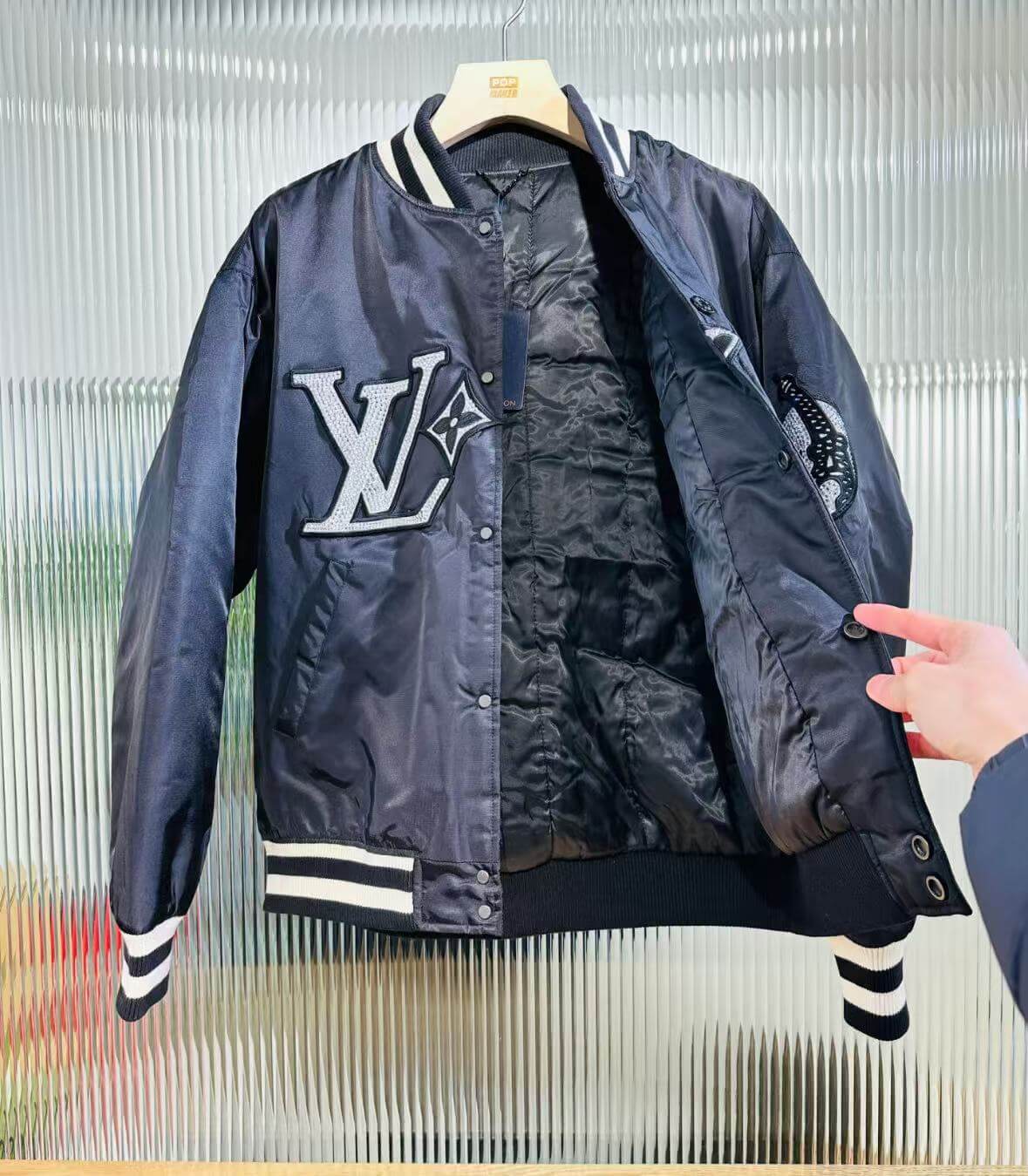 Modische Strass-Baseballjacke