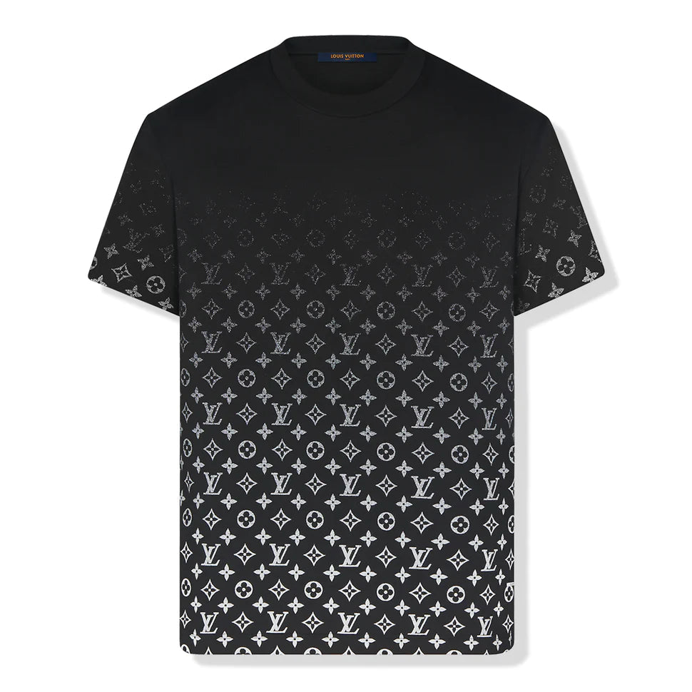 T-SHIRT MONOGRAMME DÉGRADÉ NOIR BLANC