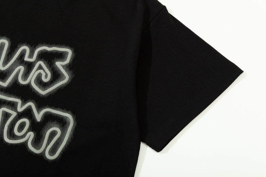 T-shirt imprimé en mousse à lettres