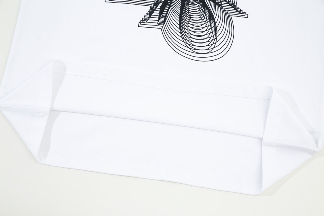 T-shirt à imprimé fantôme dégradé