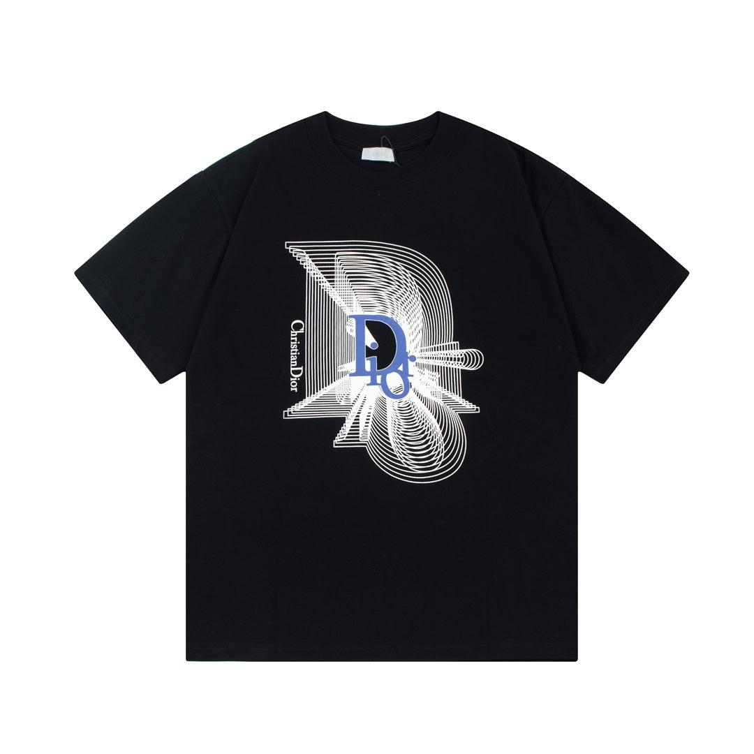 T-shirt à imprimé fantôme dégradé