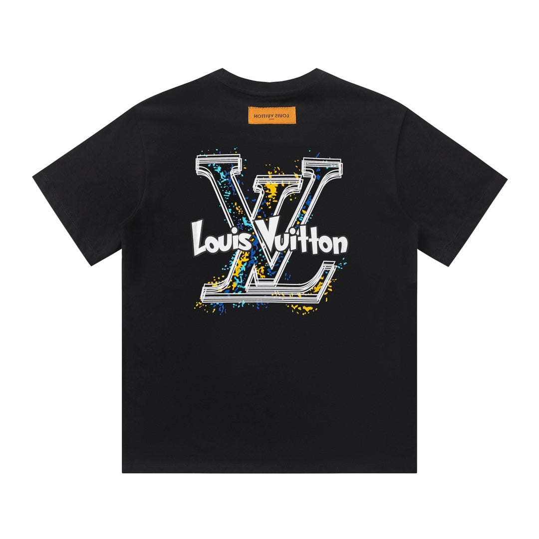 T-shirt jaune imprimé graffiti