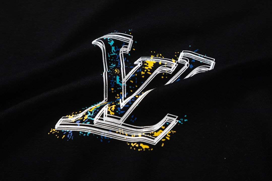 T-shirt jaune imprimé graffiti