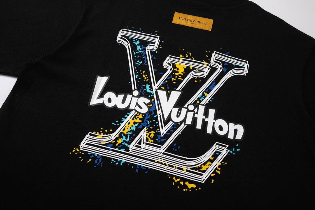 T-shirt jaune imprimé graffiti