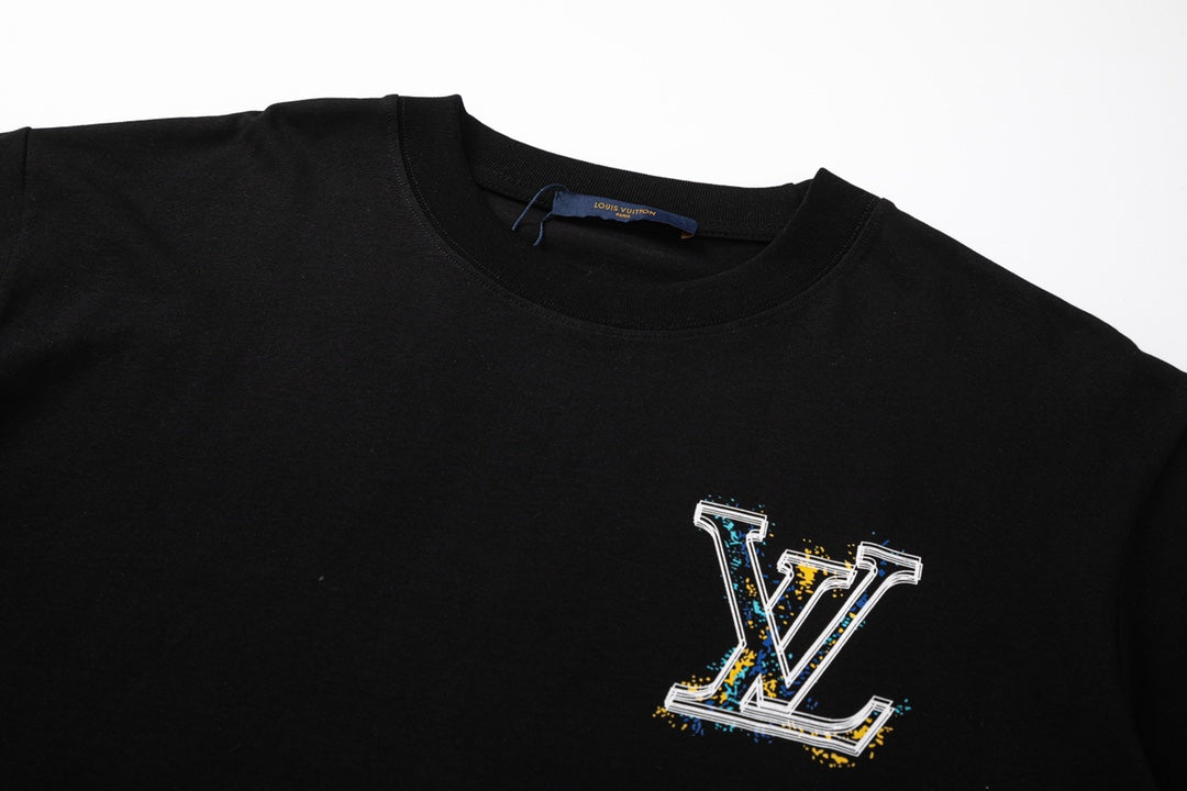 T-shirt jaune imprimé graffiti