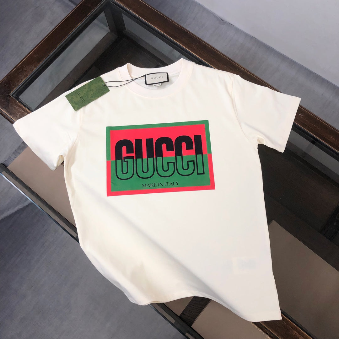T-shirt imprimé à épissure de couleur