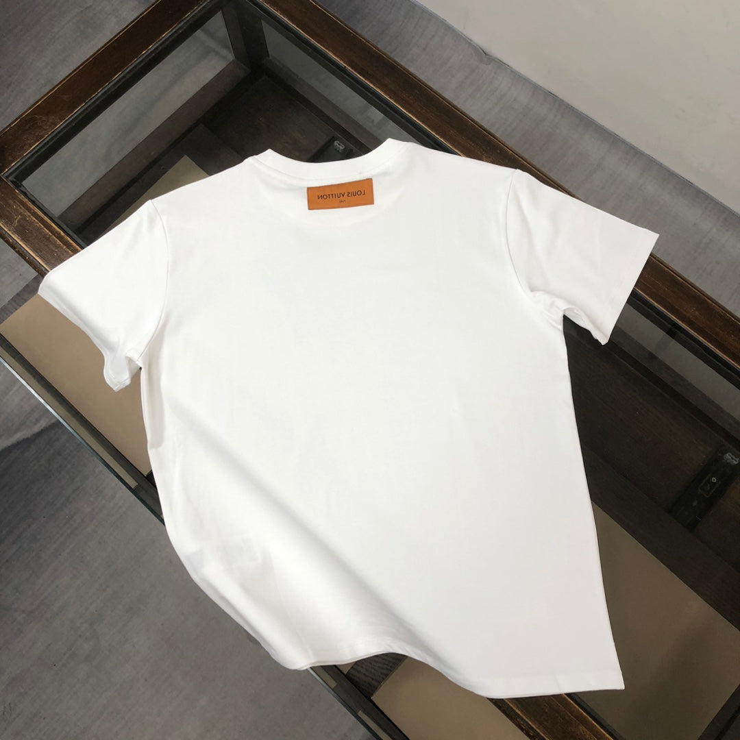 T-shirt imprimé contrasté noir et blanc