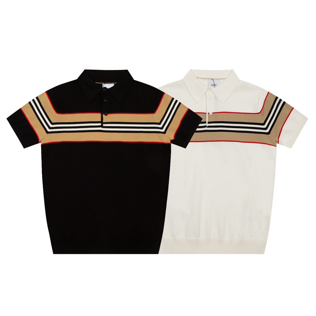 T-shirt à revers extensible en tricot